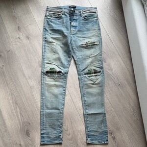 Amiri Distressed Blue Jeans